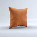 Deep Orange Texture ink-Fuzed Decorative Throw Pillow
