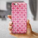 Deep Pink Bubble Morrocan Pattern iPhone 6/6s or 6/6s Plus 2-Piece Hybrid INK-Fuzed Case