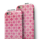 Deep Pink Bubble Morrocan Pattern iPhone 6/6s or 6/6s Plus 2-Piece Hybrid INK-Fuzed Case
