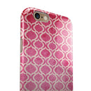 Deep Pink Bubble Morrocan Pattern iPhone 6/6s or 6/6s Plus 2-Piece Hybrid INK-Fuzed Case