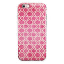 Deep Pink Bubble Morrocan Pattern iPhone 6/6s or 6/6s Plus 2-Piece Hybrid INK-Fuzed Case