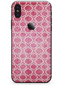 Deep Pink Bubble Morrocan Pattern - iPhone X Skin-Kit