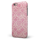 Deep Pink Pattern Of Luxury iPhone 6/6s or 6/6s Plus 2-Piece Hybrid INK-Fuzed Case