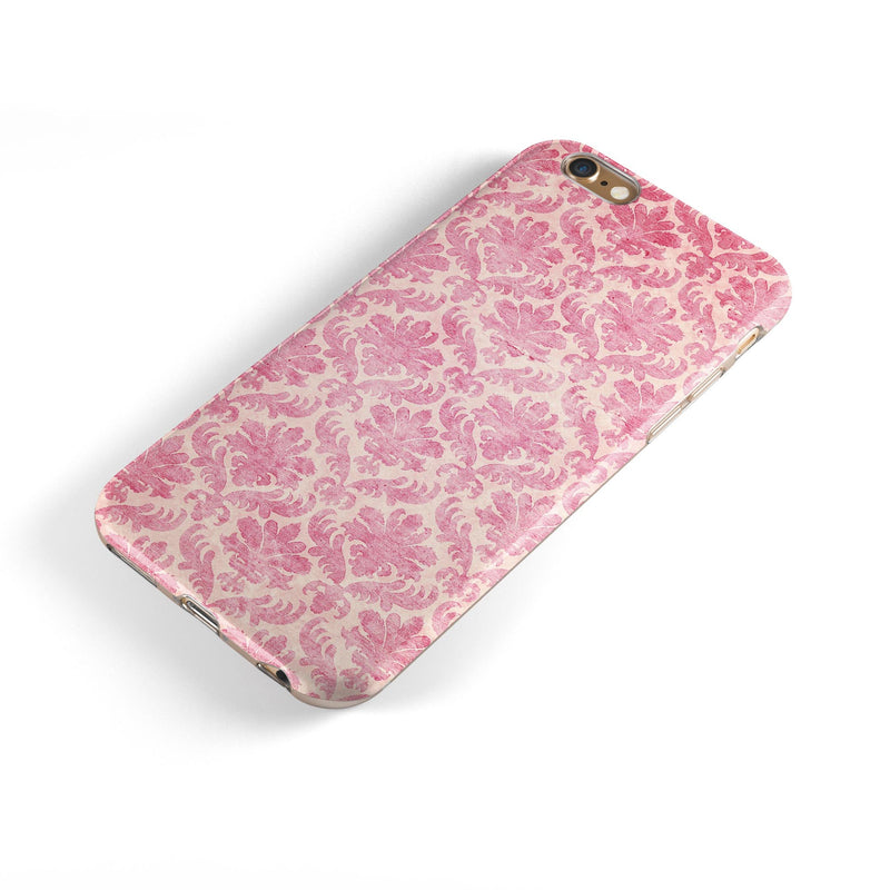 Deep Pink Pattern Of Luxury iPhone 6/6s or 6/6s Plus 2-Piece Hybrid INK-Fuzed Case