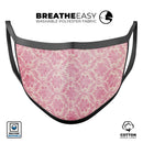 Deep Pink Pattern Of Luxury - Made in USA Mouth Cover Unisex Anti-Dust Cotton Blend Reusable & Washable Face Mask with Adjustable Sizing for Adult or Child