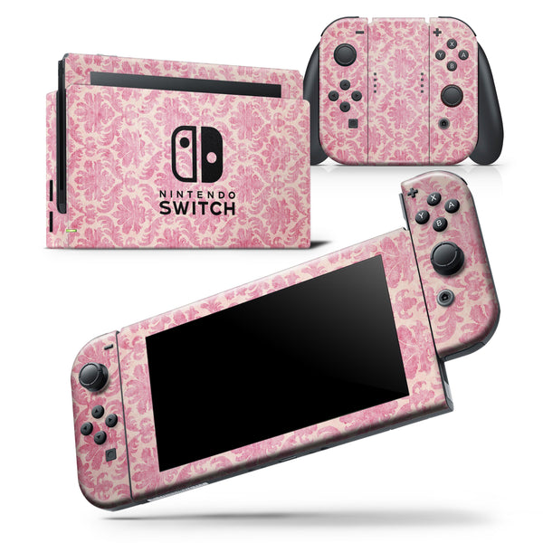 Deep Pink Pattern Of Luxury - Skin Wrap Decal for Nintendo Switch Lite Console & Dock - 3DS XL - 2DS - Pro - DSi - Wii - Joy-Con Gaming Controller