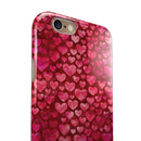 Deep Pink Watercolor Hearts iPhone 6/6s or 6/6s Plus 2-Piece Hybrid INK-Fuzed Case
