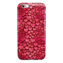 Deep Pink Watercolor Hearts iPhone 6/6s or 6/6s Plus 2-Piece Hybrid INK-Fuzed Case