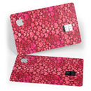 Deep Pink Watercolor Hearts - Premium Protective Decal Skin-Kit for the Apple Credit Card