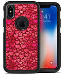 Deep Pink Watercolor Hearts - iPhone X OtterBox Case & Skin Kits