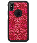 Deep Pink Watercolor Hearts - iPhone X OtterBox Case & Skin Kits