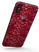 Deep Pink Watercolor Hearts - iPhone X Skin-Kit