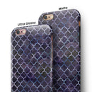 Deep Purple Watercolor Quatrefoil iPhone 6/6s or 6/6s Plus 2-Piece Hybrid INK-Fuzed Case