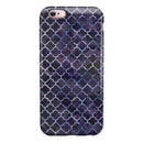 Deep Purple Watercolor Quatrefoil iPhone 6/6s or 6/6s Plus 2-Piece Hybrid INK-Fuzed Case