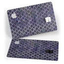 Deep Purple Watercolor Quatrefoil - Premium Protective Decal Skin-Kit for the Apple Credit Card