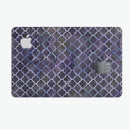 Deep Purple Watercolor Quatrefoil - Premium Protective Decal Skin-Kit for the Apple Credit Card