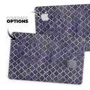 Deep Purple Watercolor Quatrefoil - Premium Protective Decal Skin-Kit for the Apple Credit Card