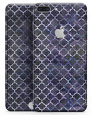 Deep Purple Watercolor Quatrefoil - Skin-kit for the iPhone 8 or 8 Plus