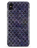 Deep Purple Watercolor Quatrefoil - iPhone X Clipit Case