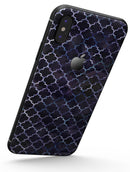 Deep Purple Watercolor Quatrefoil - iPhone X Skin-Kit