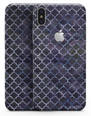 Deep Purple Watercolor Quatrefoil - iPhone X Skin-Kit