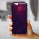 Deep Purple and Red Geometric Triangles iPhone 6/6s or 6/6s Plus 2-Piece Hybrid INK-Fuzed Case