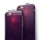 Deep Purple and Red Geometric Triangles iPhone 6/6s or 6/6s Plus 2-Piece Hybrid INK-Fuzed Case