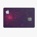 Deep Purple and Red Geometric Triangles - Premium Protective Decal Skin-Kit for the Apple Credit Card