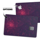Deep Purple and Red Geometric Triangles - Premium Protective Decal Skin-Kit for the Apple Credit Card