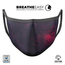 Deep Purple and Red Geometric Triangles - Made in USA Mouth Cover Unisex Anti-Dust Cotton Blend Reusable & Washable Face Mask with Adjustable Sizing for Adult or Child