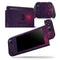 Deep Purple and Red Geometric Triangles - Skin Wrap Decal for Nintendo Switch Lite Console & Dock - 3DS XL - 2DS - Pro - DSi - Wii - Joy-Con Gaming Controller