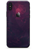 Deep Purple and Red Geometric Triangles - iPhone X Skin-Kit