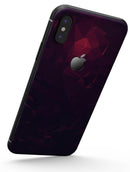 Deep Purple and Red Geometric Triangles - iPhone X Skin-Kit