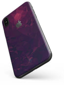 Deep Purple and Red Geometric Triangles - iPhone X Skin-Kit
