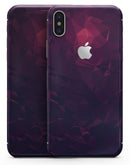 Deep Purple and Red Geometric Triangles - iPhone X Skin-Kit