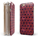 Deep Red Watercolor Ring Pattern iPhone 6/6s or 6/6s Plus 2-Piece Hybrid INK-Fuzed Case