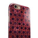 Deep Red Watercolor Ring Pattern iPhone 6/6s or 6/6s Plus 2-Piece Hybrid INK-Fuzed Case