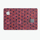 Deep Red Watercolor Ring Pattern - Premium Protective Decal Skin-Kit for the Apple Credit Card