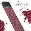 Deep Red Watercolor Ring Pattern - Premium Decal Protective Skin-Wrap Sticker compatible with the Juul Labs vaping device