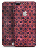 Deep Red Watercolor Ring Pattern - Skin-kit for the iPhone 8 or 8 Plus