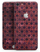 Deep Red Watercolor Ring Pattern - Skin-kit for the iPhone 8 or 8 Plus