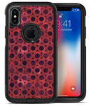 Deep Red Watercolor Ring Pattern - iPhone X OtterBox Case & Skin Kits