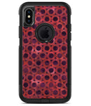 Deep Red Watercolor Ring Pattern - iPhone X OtterBox Case & Skin Kits