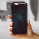 Deep Sea Teal Geometric Shapes iPhone 6/6s or 6/6s Plus 2-Piece Hybrid INK-Fuzed Case