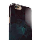 Deep Sea Teal Geometric Shapes iPhone 6/6s or 6/6s Plus 2-Piece Hybrid INK-Fuzed Case