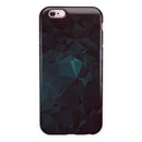 Deep Sea Teal Geometric Shapes iPhone 6/6s or 6/6s Plus 2-Piece Hybrid INK-Fuzed Case