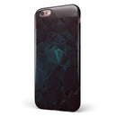 Deep Sea Teal Geometric Shapes iPhone 6/6s or 6/6s Plus 2-Piece Hybrid INK-Fuzed Case