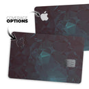 Deep Sea Teal Geometric Shapes  - Premium Protective Decal Skin-Kit for the Apple Credit Card
