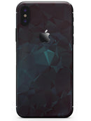 Deep Sea Teal Geometric Shapes  - iPhone X Skin-Kit