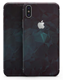 Deep Sea Teal Geometric Shapes  - iPhone X Skin-Kit